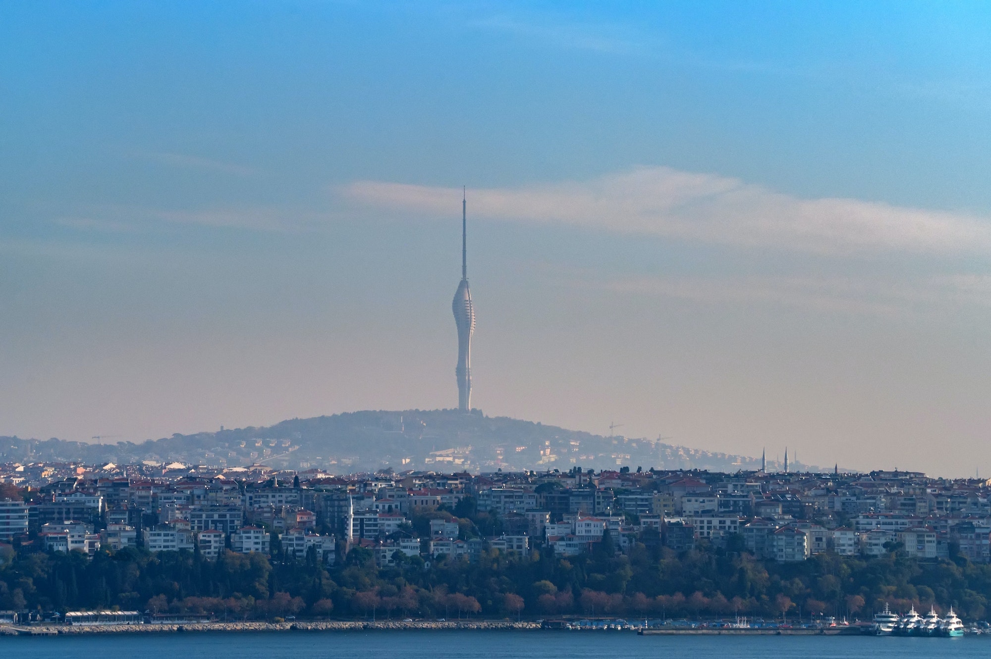 New Kucuk Camlica TV Radio Tower in Istanbul, Turkey